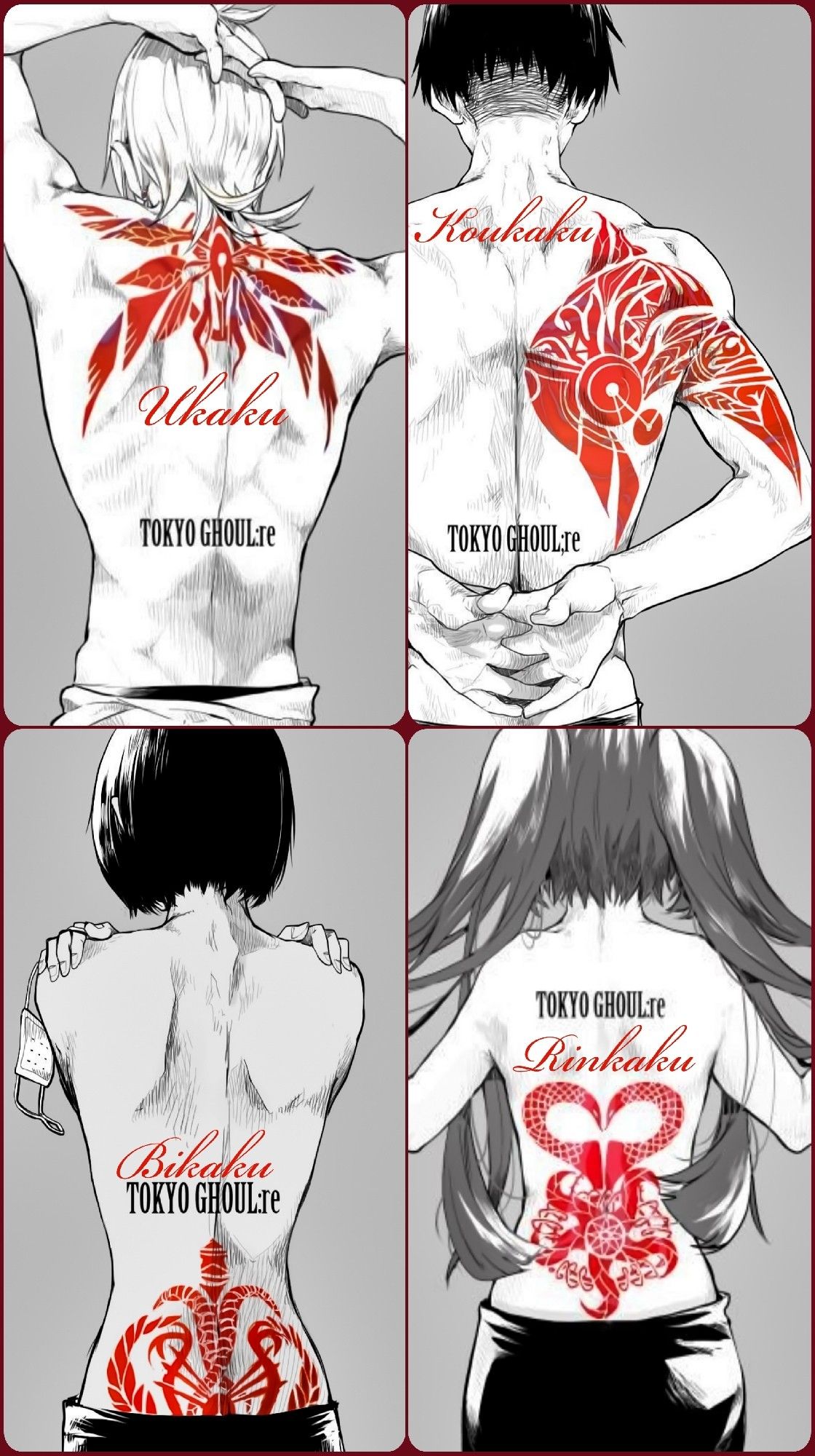 cool Tokyo ghoul tattoo placements