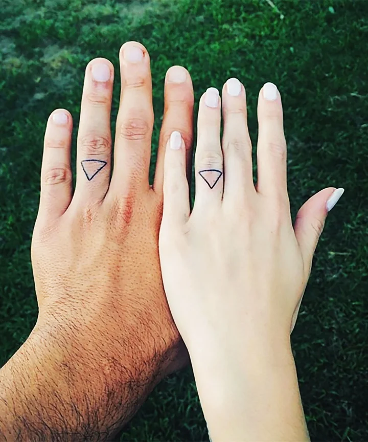 couples tattoos on ring finger