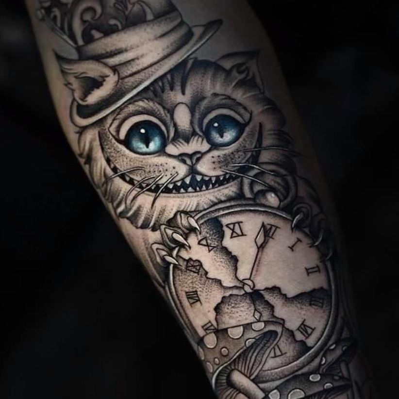 creative Alice in Wonderland tattoo ideas