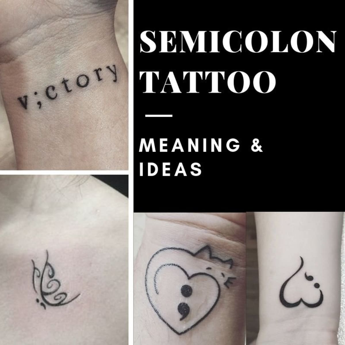 creative depression Semicolon tattoo styles