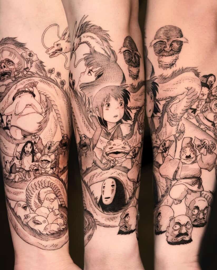 Creative designs for anime sleeve tattoos