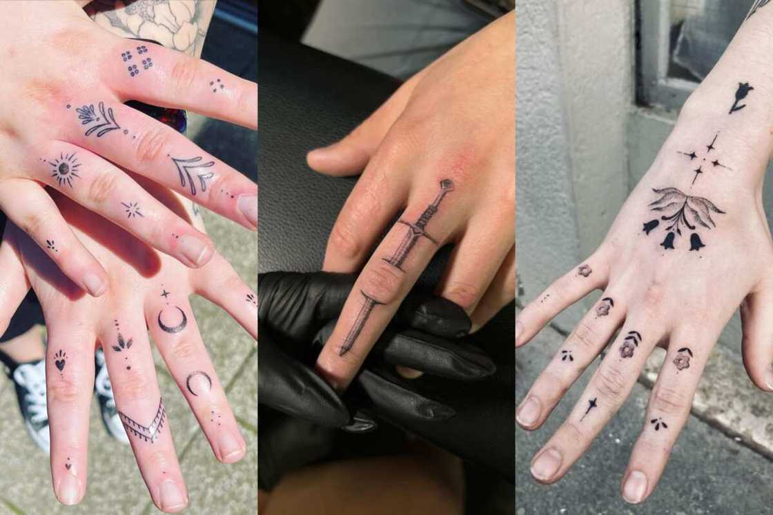 creative finger tattoo ideas for men