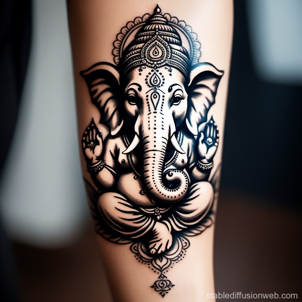 creative Ganesha tattoo ideas for shoulders