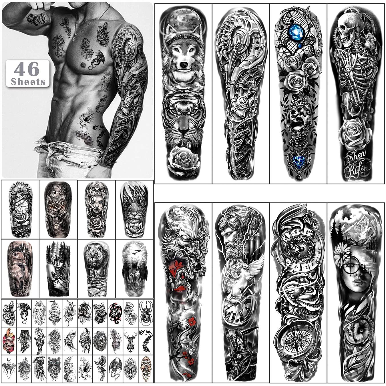 creative half sleeve tattoo ideas