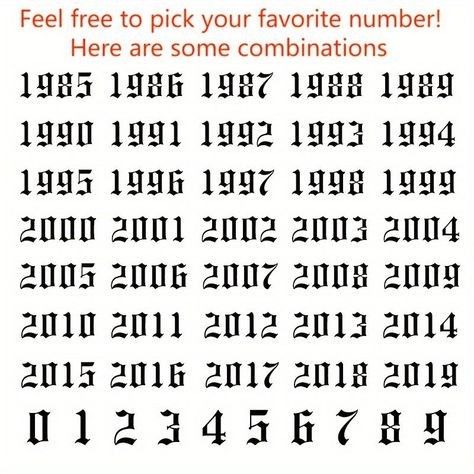 creative number tattoo ideas