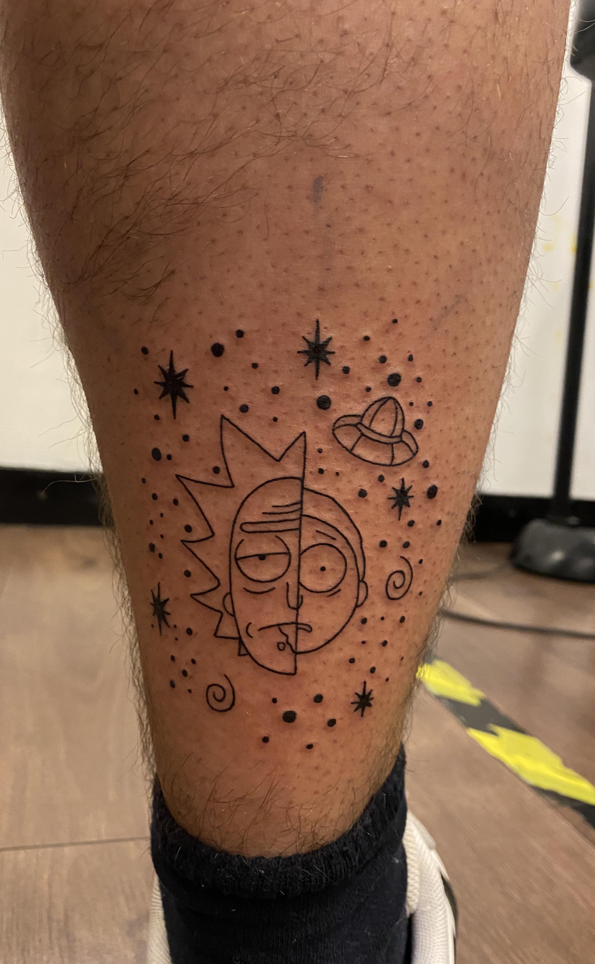 creative rick and morty tattoo ideas