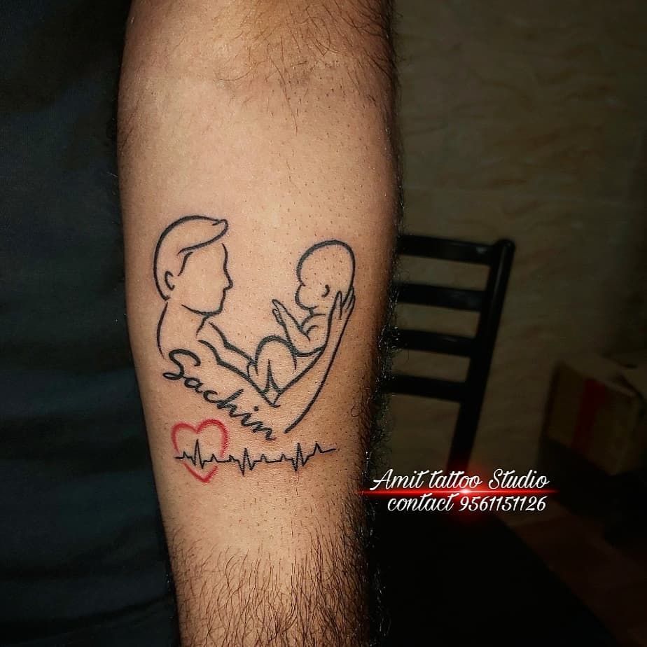 creative small father and son tattoo concepts