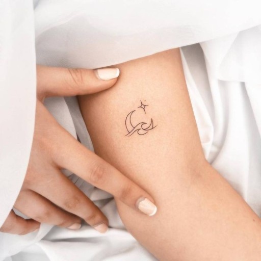 creative small friendship tattoo ideas moon and stars