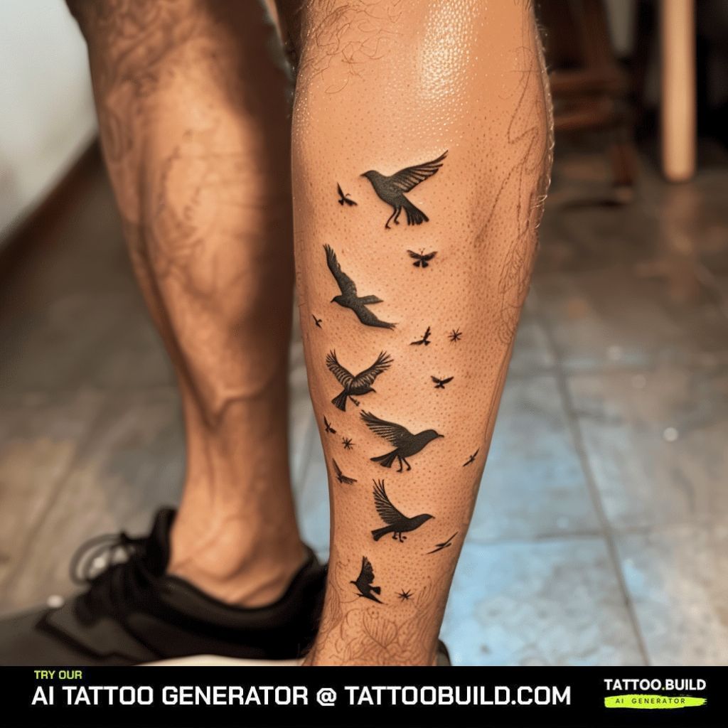 creative small mens thigh tattoo designs