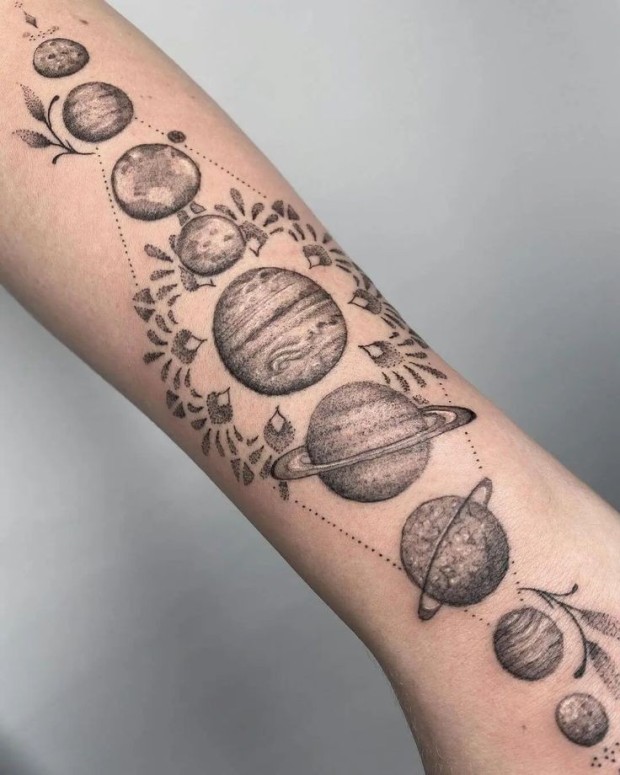 creative small planet tattoo ideas