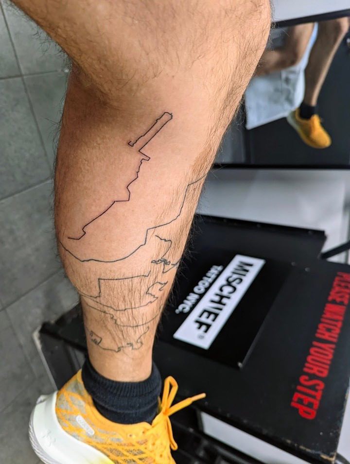 creative small running tattoos