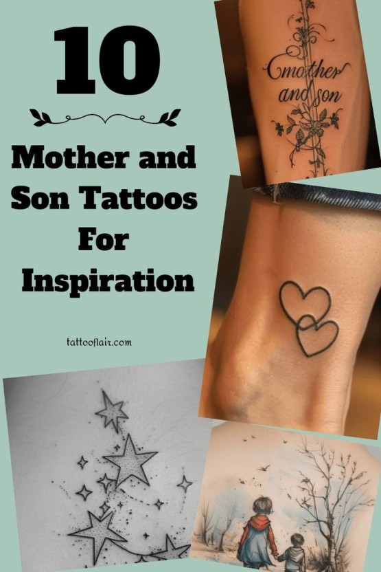 creative son and mother tattoo symbolism