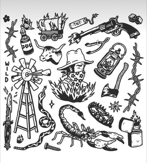 creative western tattoo ideas