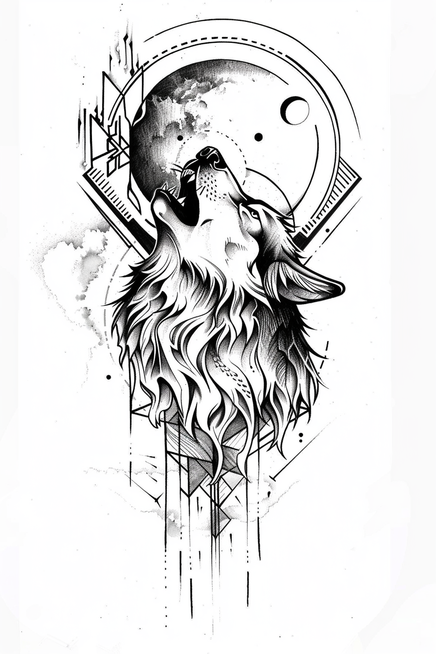 creative wolf tattoo ideas