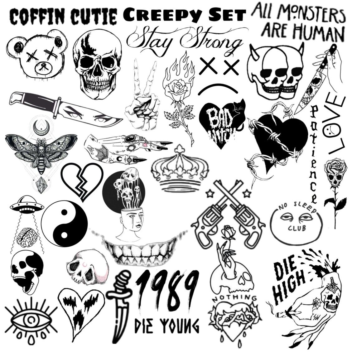 creepy cute tattoo ideas for beginners