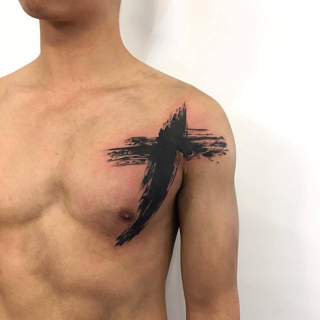 cross tattoo ideas male with symbolism