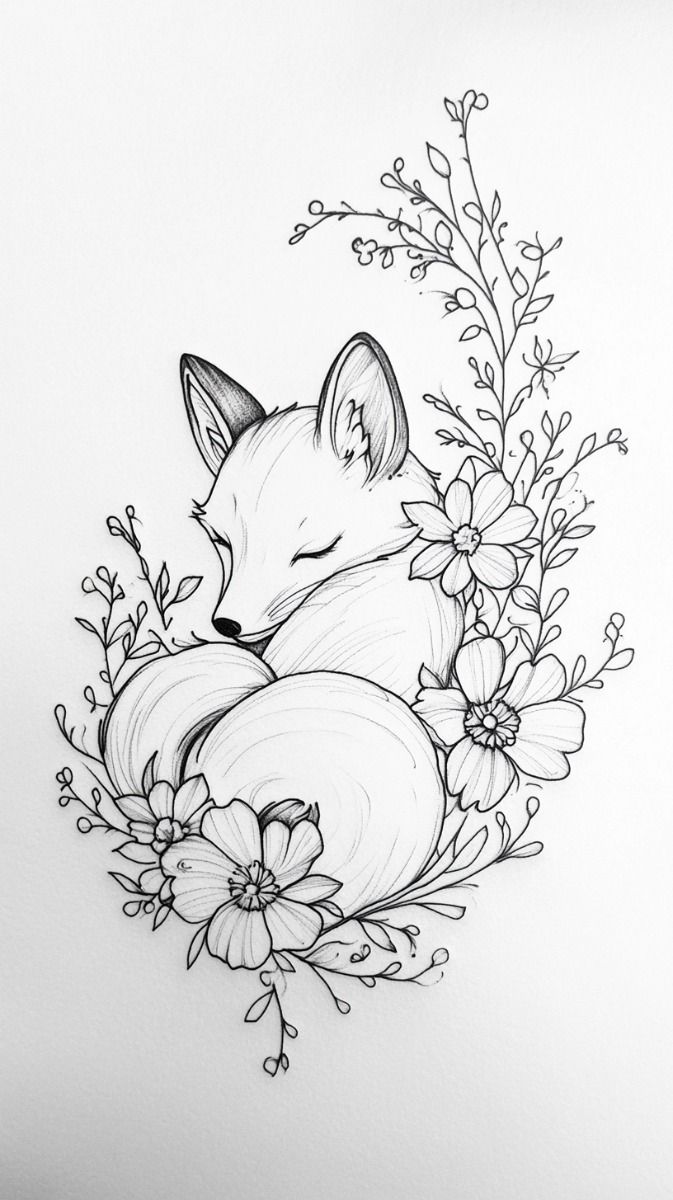 cute fox tattoo ideas