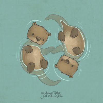 Cute otter tattoo designs