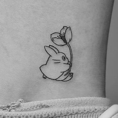 cute small bunny tattoo 0013