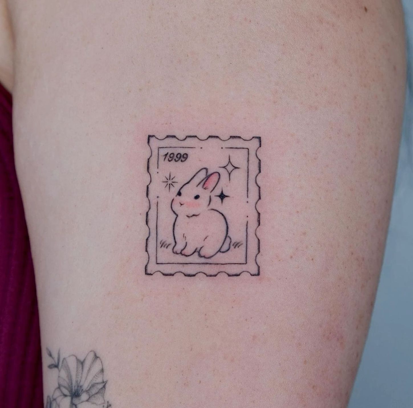 cute small bunny tattoo 0019