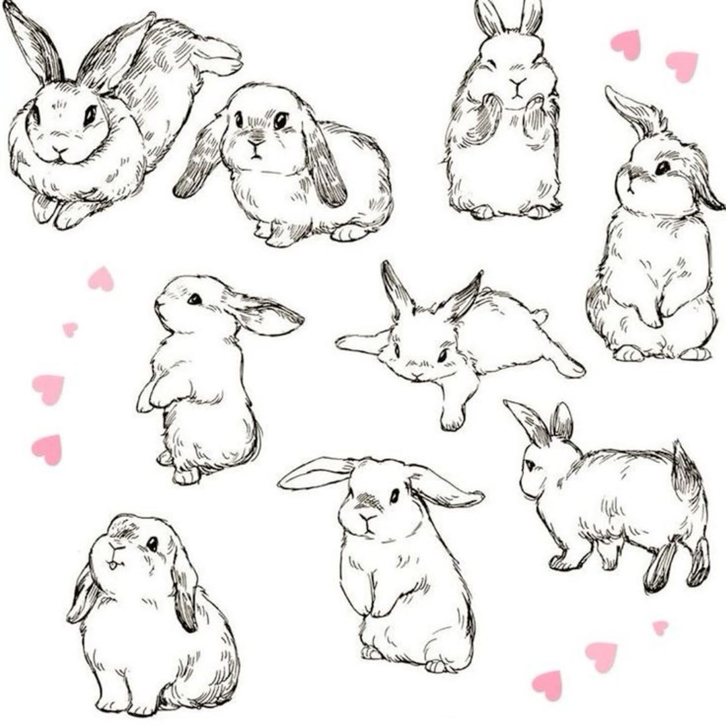 cute small bunny tattoo 0046