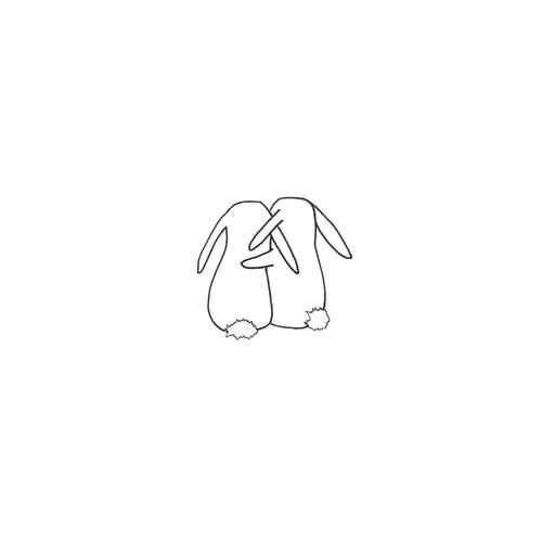 cute small bunny tattoo 0086