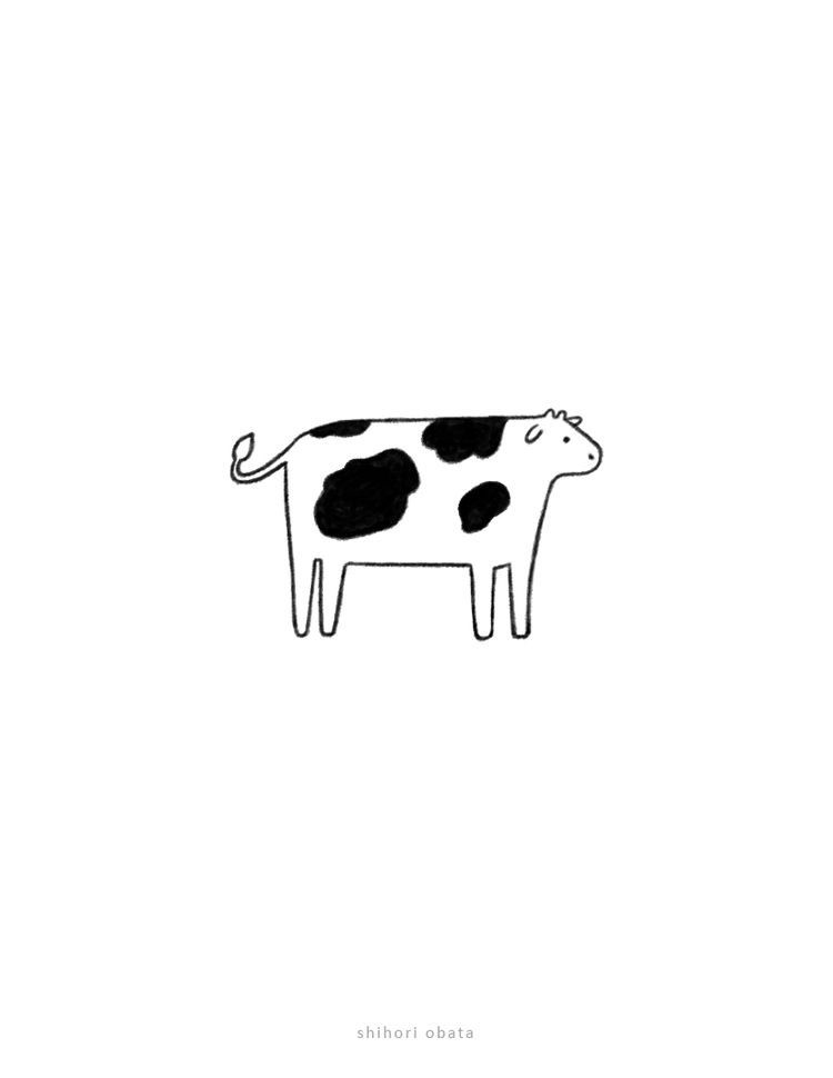 cute small cow tattoo ideas