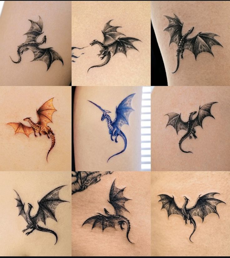 cute small dragon tattoo