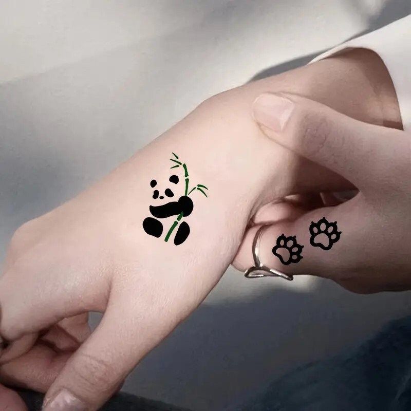 cute small panda tattoo placements