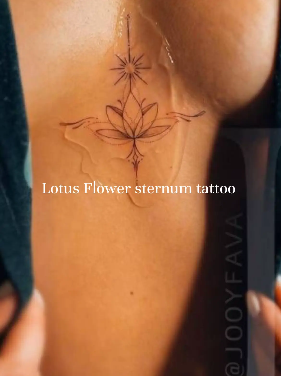 cute small sternum tattoo 0010