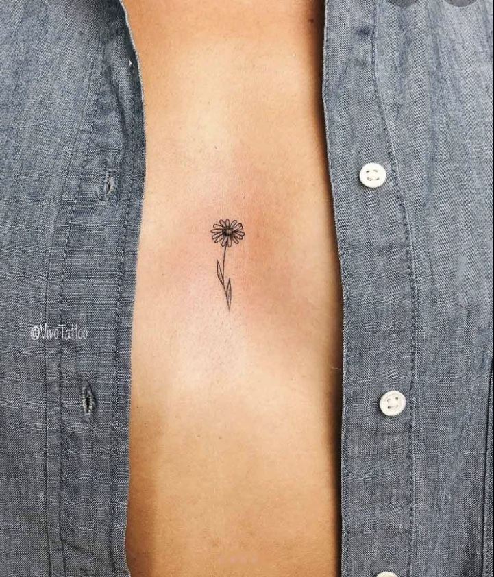 cute small sternum tattoo 0012