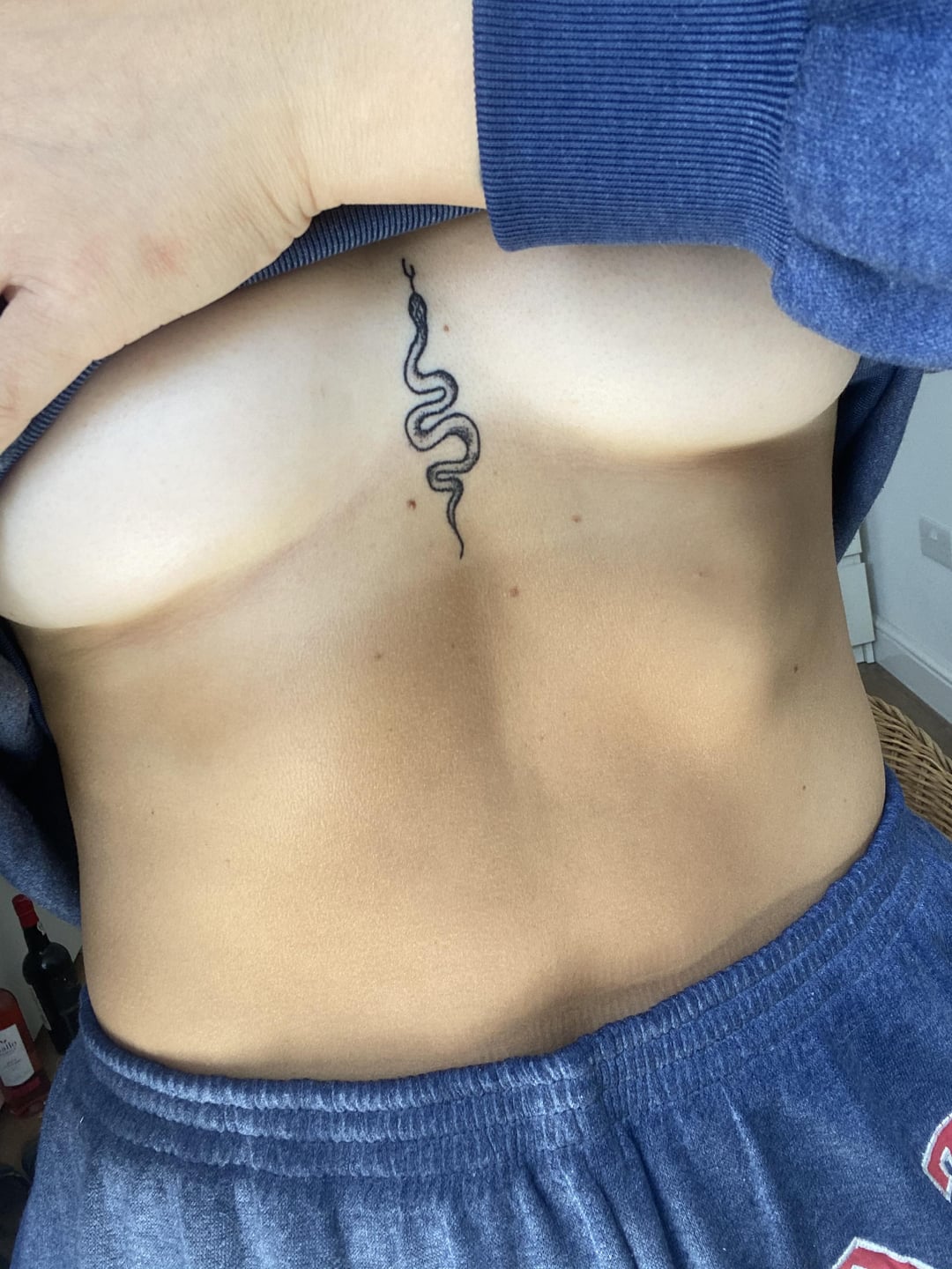 cute small sternum tattoo 0029