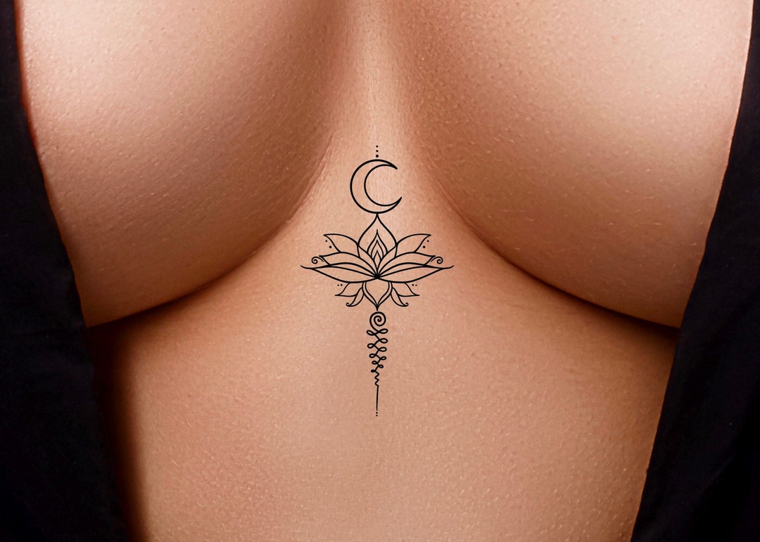 cute small sternum tattoo 0044