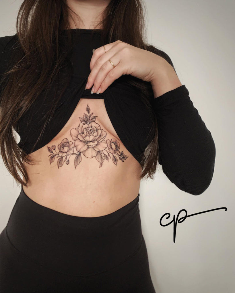 cute small sternum tattoo 0046