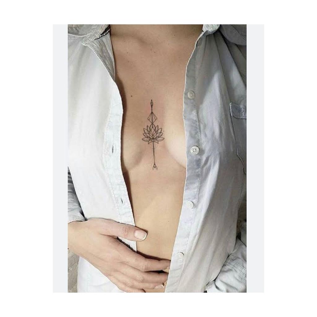 cute small sternum tattoo 0052