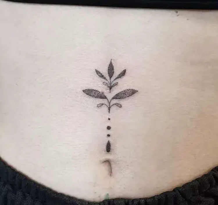 cute small sternum tattoo 0070