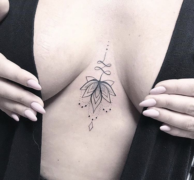 cute small sternum tattoo 0077