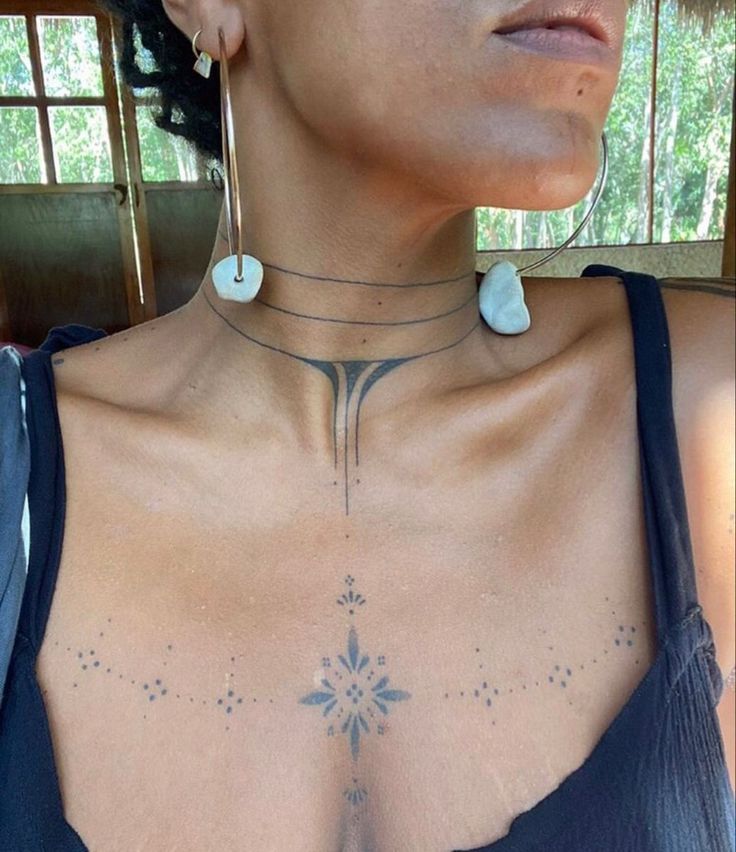 cute small sternum tattoo 0078