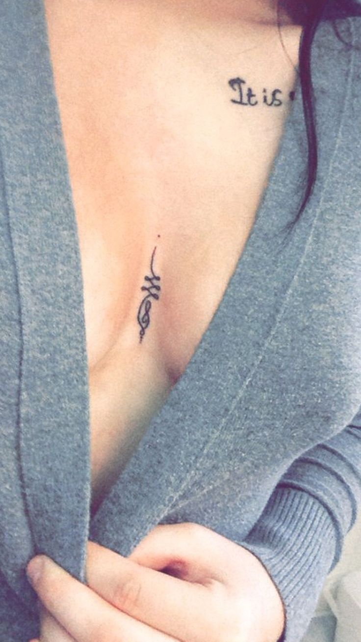 cute small sternum tattoo 0080