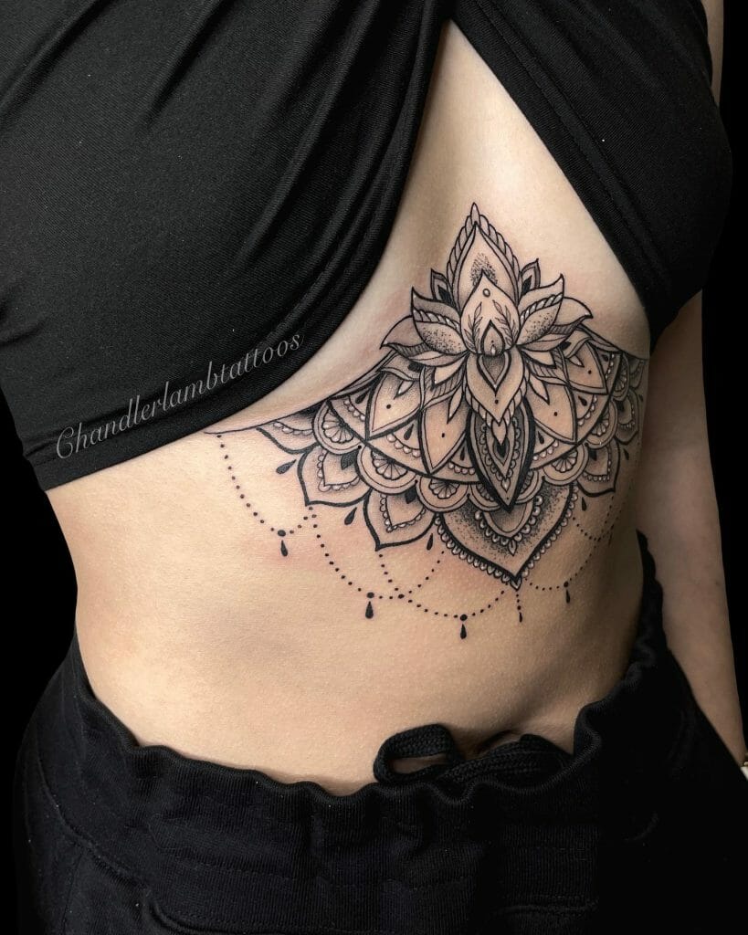 cute small sternum tattoo 0087