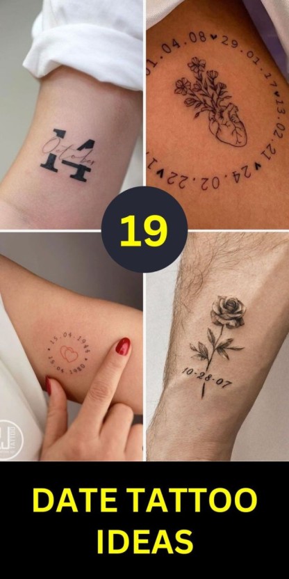 date tattoo ideas inspiration