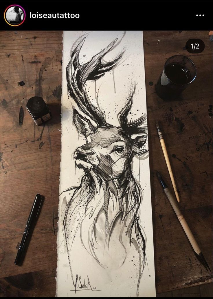 deer tattoo ideas 0047