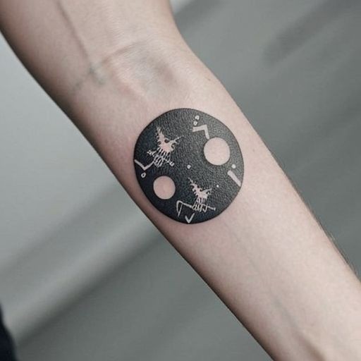 delicate black and gray tattoo patterns