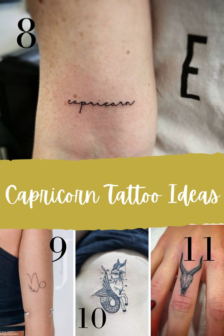 delicate Capricorn tattoo designs for women