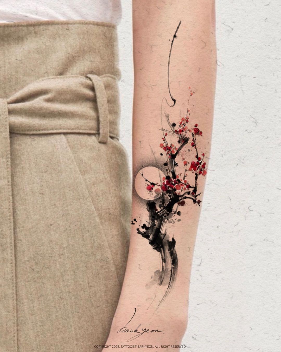 delicate cherry blossom tattoos