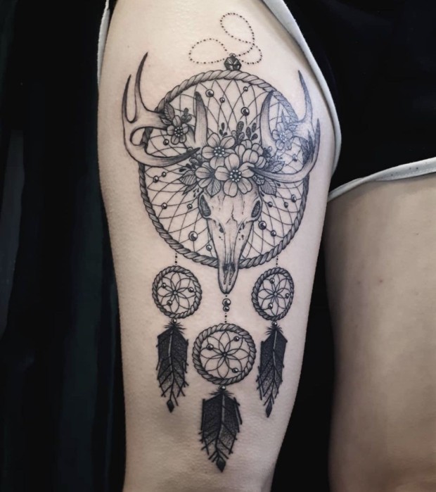 delicate dream catcher tattoo designs