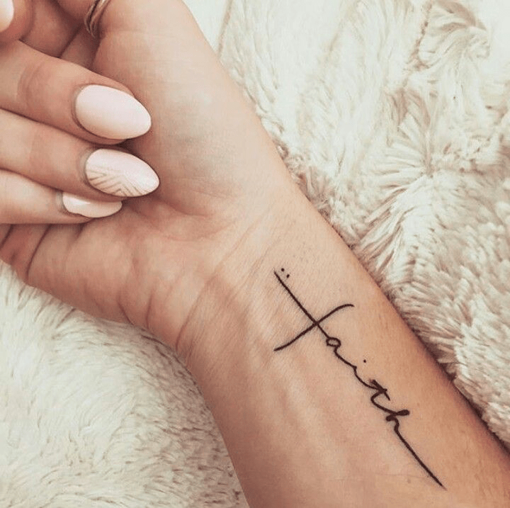 delicate faith-themed tattoos