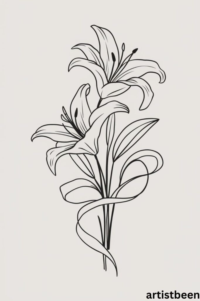 delicate lily tattoo ideas