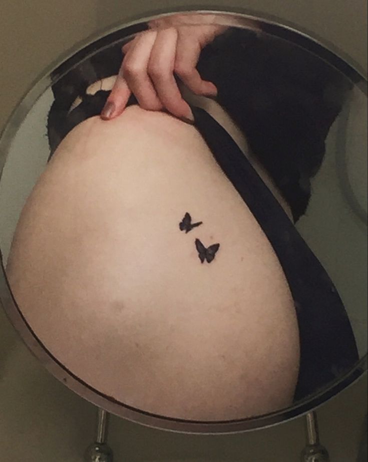 delicate small bum tattoo ideas for females