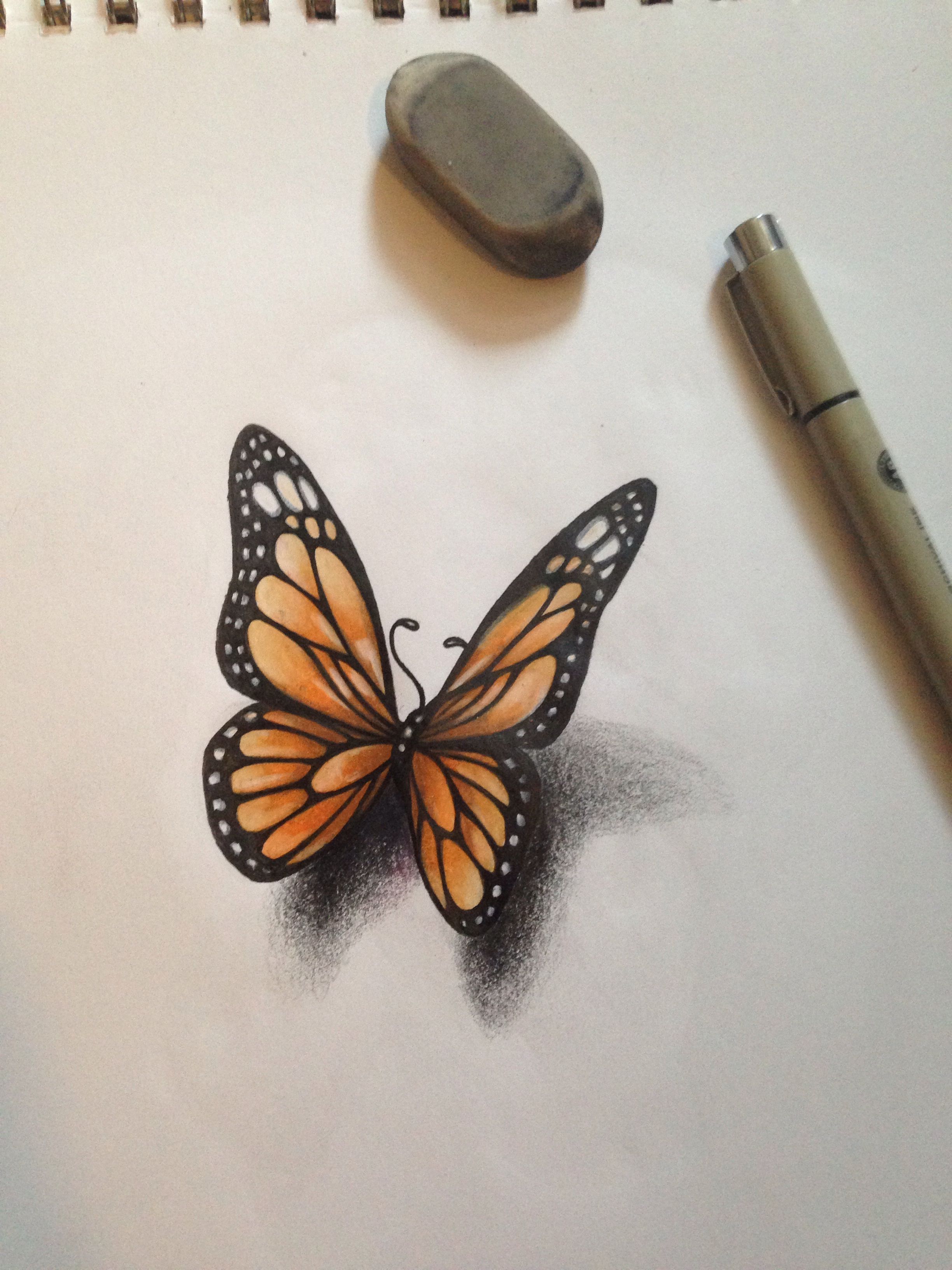 delicate small monarch butterfly tattoo styles